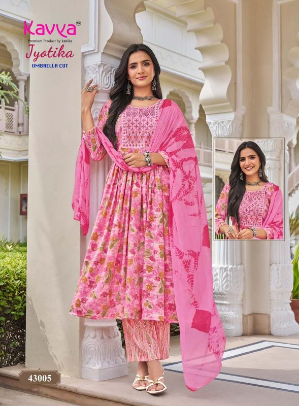 Kavya jyotika vol 43 umbrella cut kurti pant set wholesale flipkart